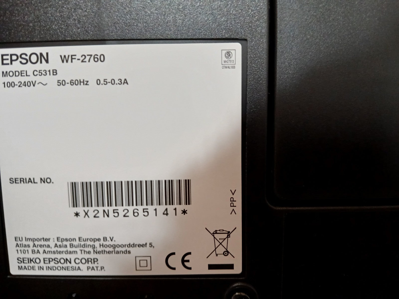 Epson WorkForce WF-2760DWF 4-in-1 Tintenstrahldrucker Duplex ADF USB 2.0 Win 11