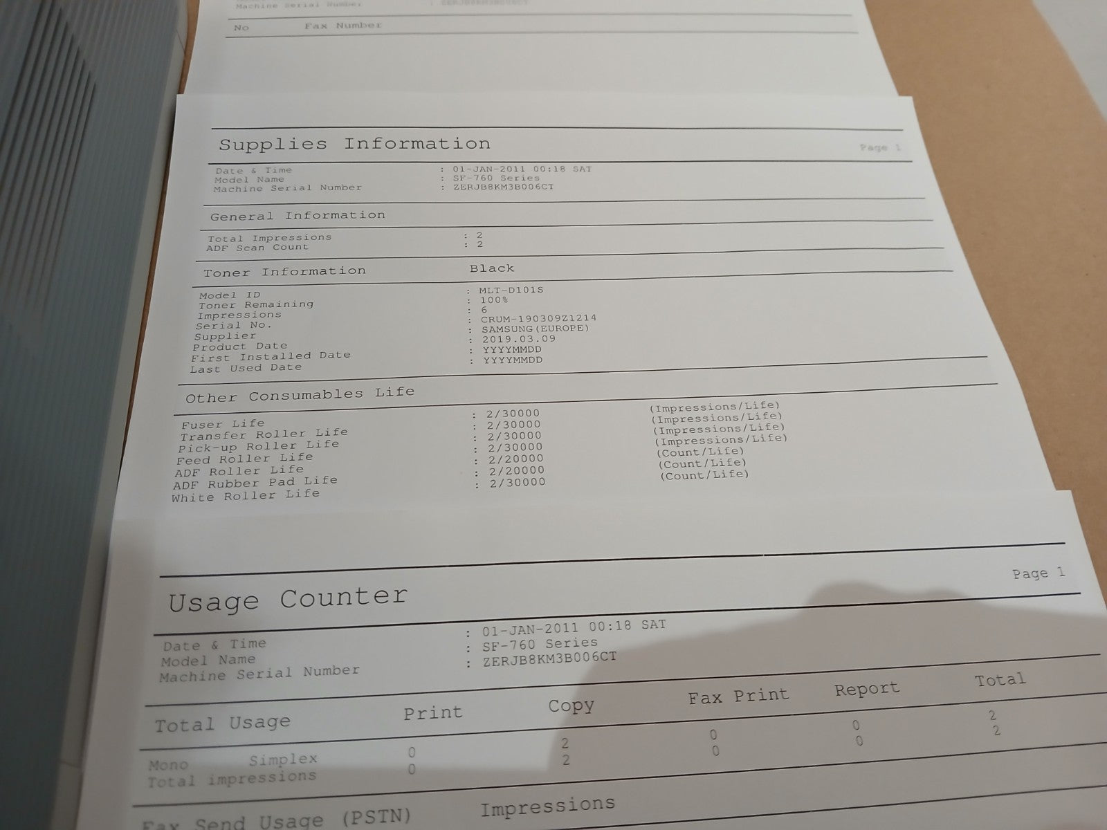 Samsung XPress SF-765P Multifunktionsdrucker Kopie Fax Scan ADF Scan to PC A4 A5