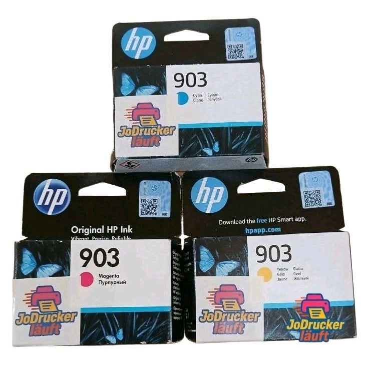 3x Original HP Tintenpatrone Farbe 903 für Officejet 6900 6950 6860 6970 6975