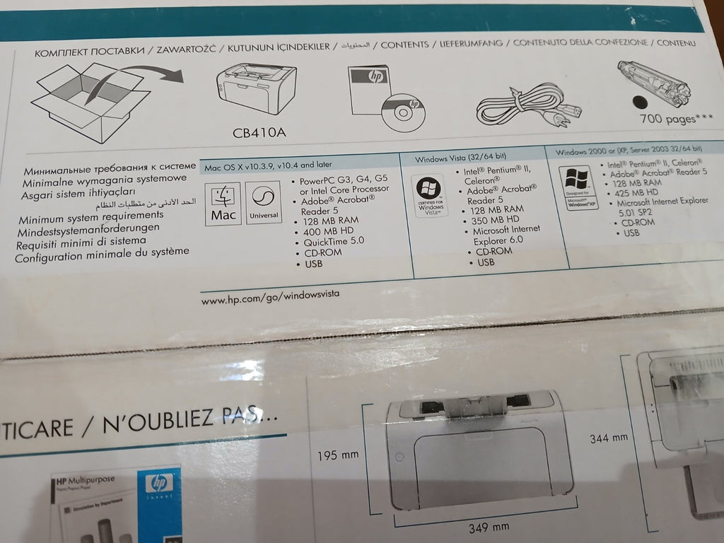 HP Laser Jet P1005 S/W Laserdrucker kompakt zuverlässig günstig A4 USB XP Win 11