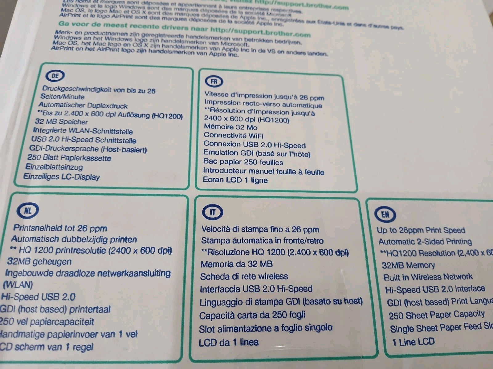 Brother HL-L2340DW S/W Laserdrucker Duplex Wi-Fi Netzwerk Airprint USB2.0 Win 11