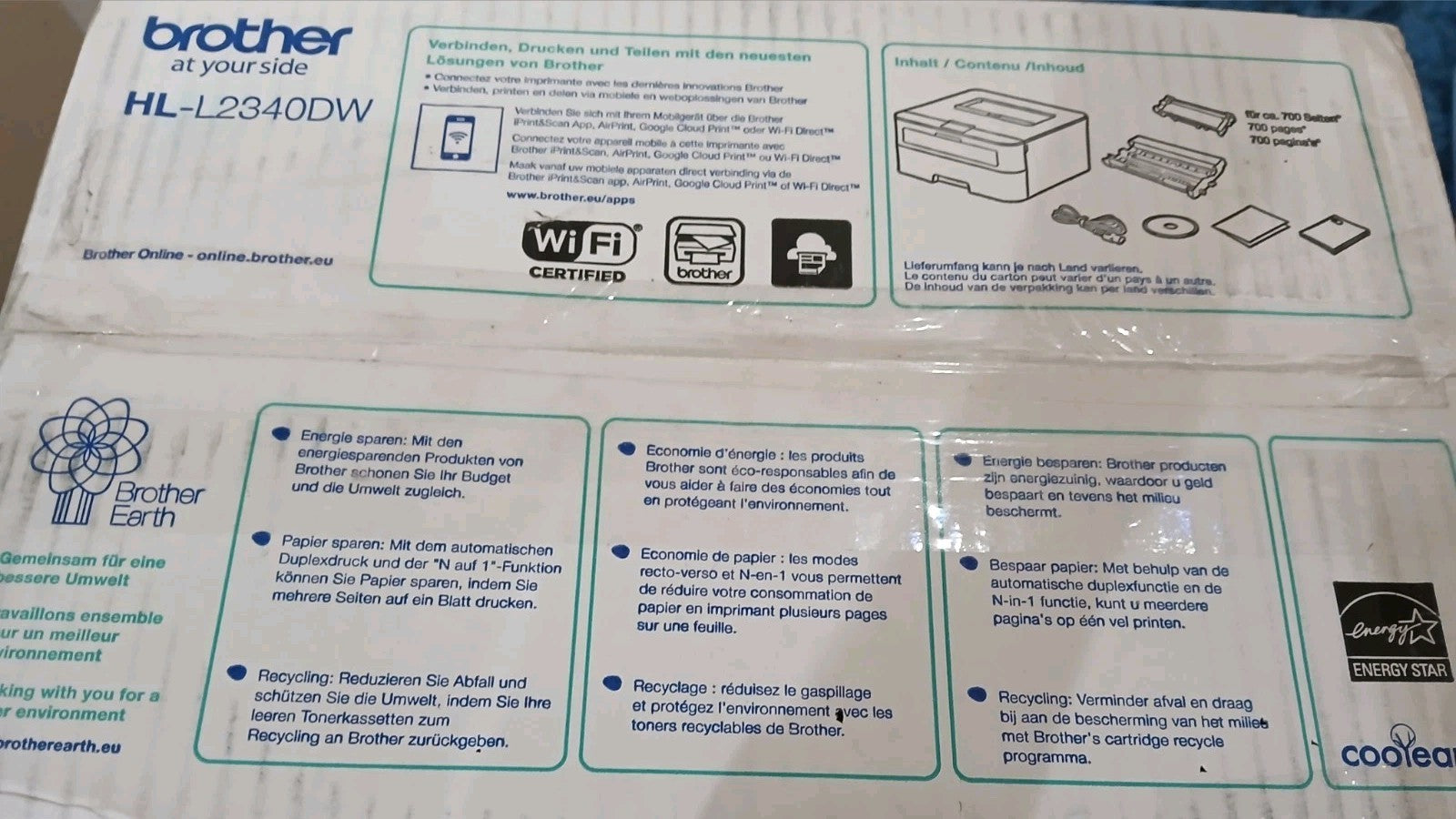 Brother HL-L2340DW S/W Laserdrucker Duplex Wi-Fi Netzwerk Airprint USB2.0 Win 11