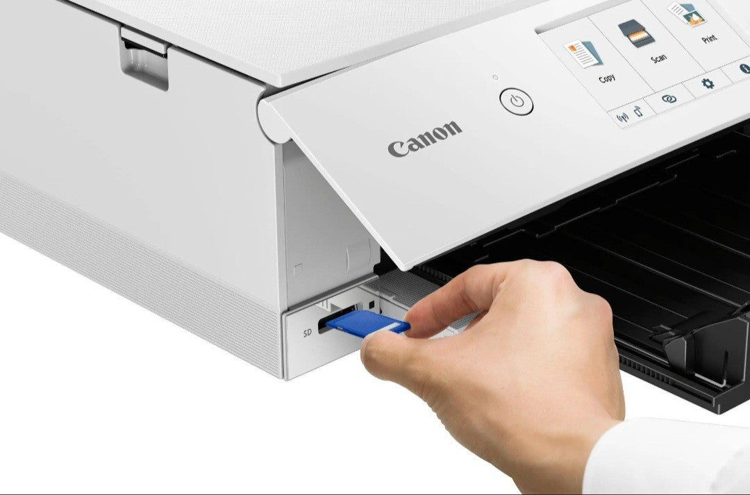 Canon PIXMA TS8351a 3-in-1 Tintenstrahldrucker Weiß Duplex CD/DVD Druck Airprint