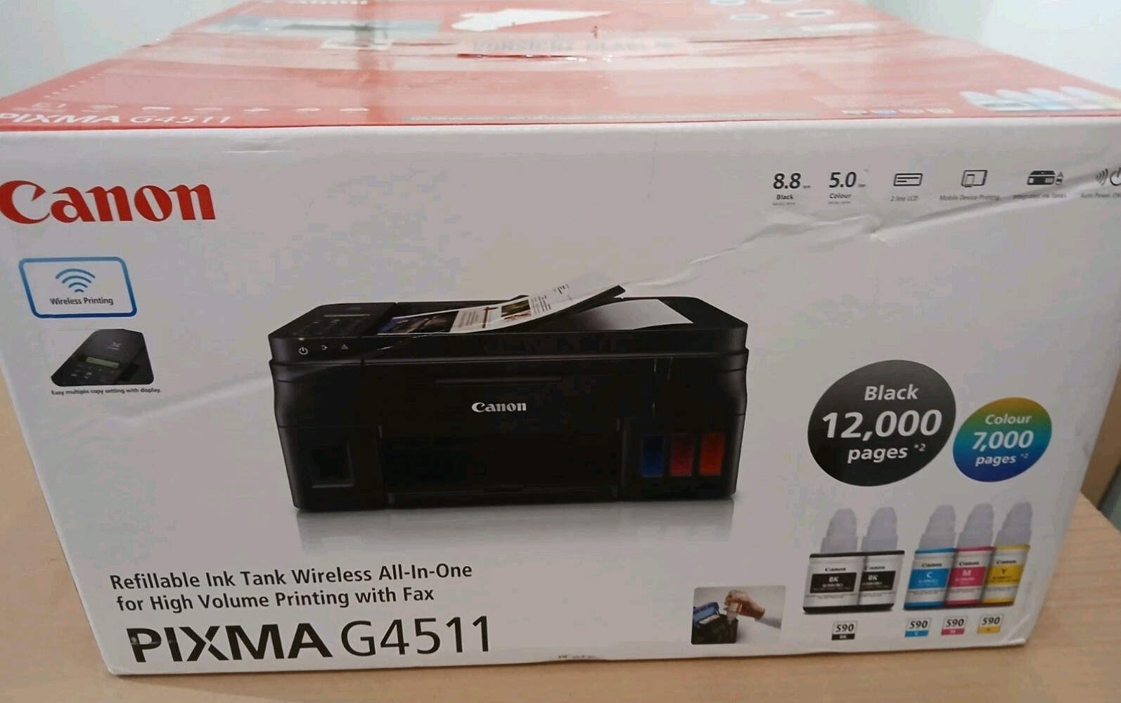 Canon PIXMA G4511 4-in-1 Multifunktionsdrucker Netzwerk ADF WLAN Airprint Win 11