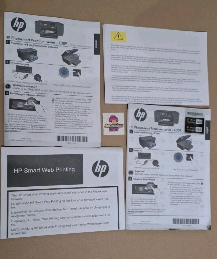 HP Photosmart Premium C309g Tinten Fotodrucker 3 in 1 Gerät Duplex WLAN Win 10