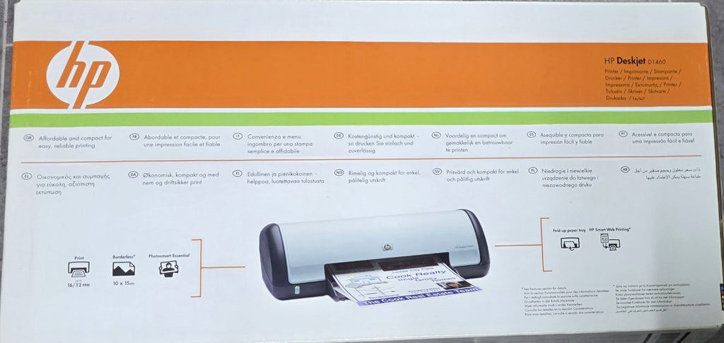 HP Deskjet D1460 Tintenstrahldrucker Neu & OVP HP Smart App USB Windows 10