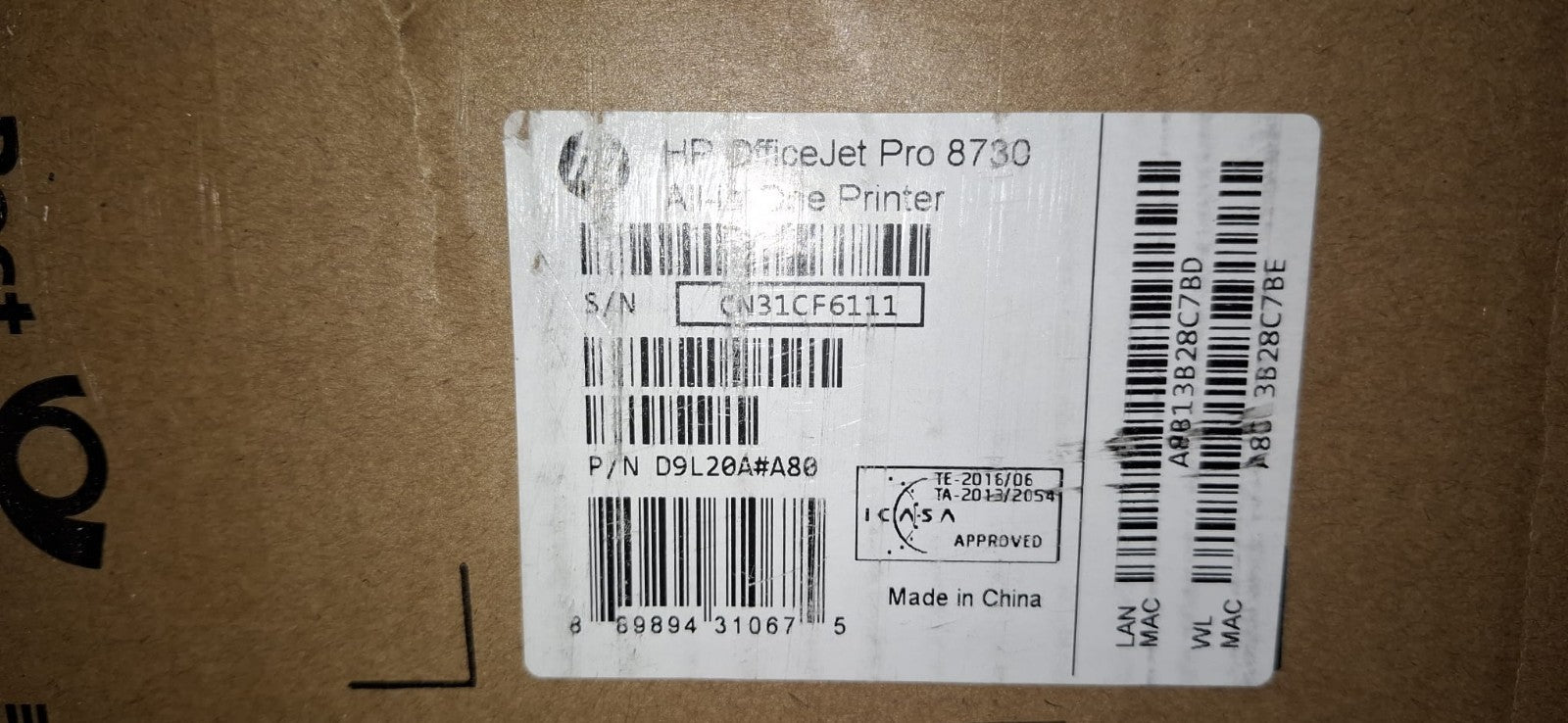 HP OfficeJet Pro 8730 Tinten Multifunktionsdrucker Dual Duplex ADF Wi-Fi Win 11