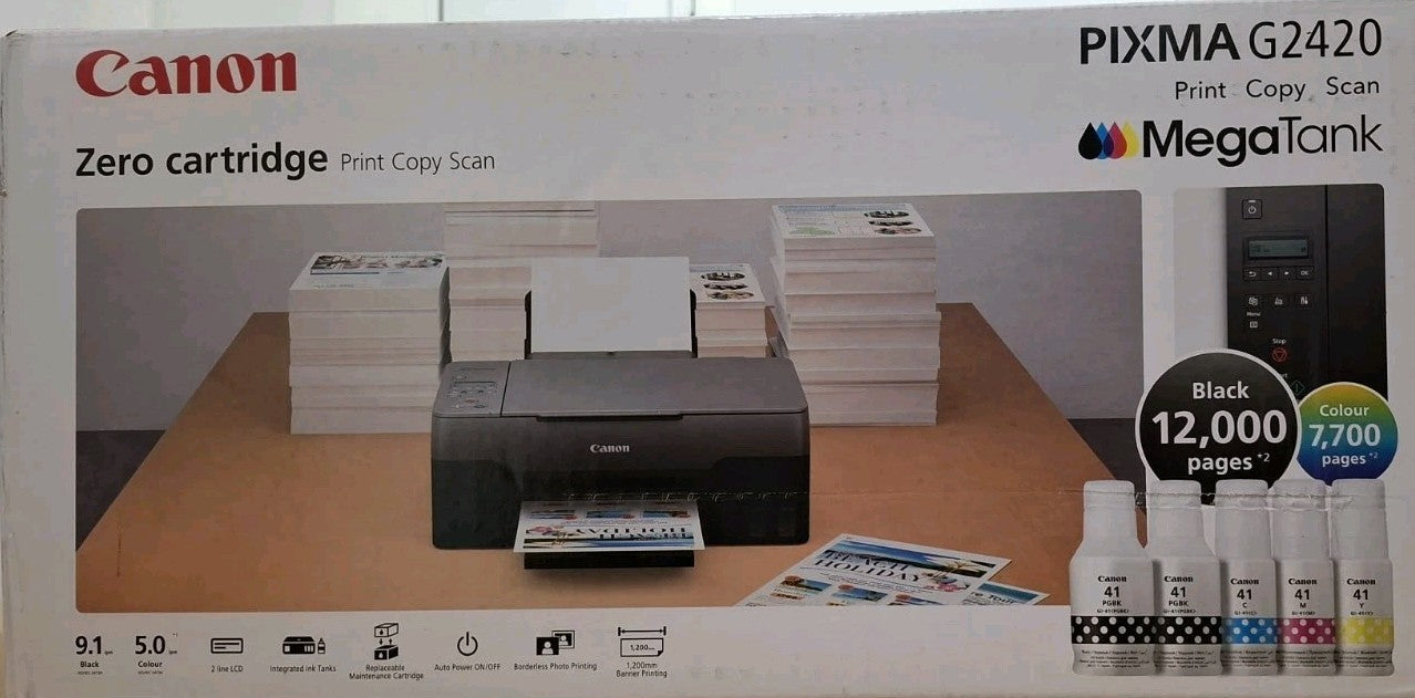 Canon Pixma G2420 3-in-1 Fotodrucker Tintendrucker Kopie Scan Druck USB Win 11