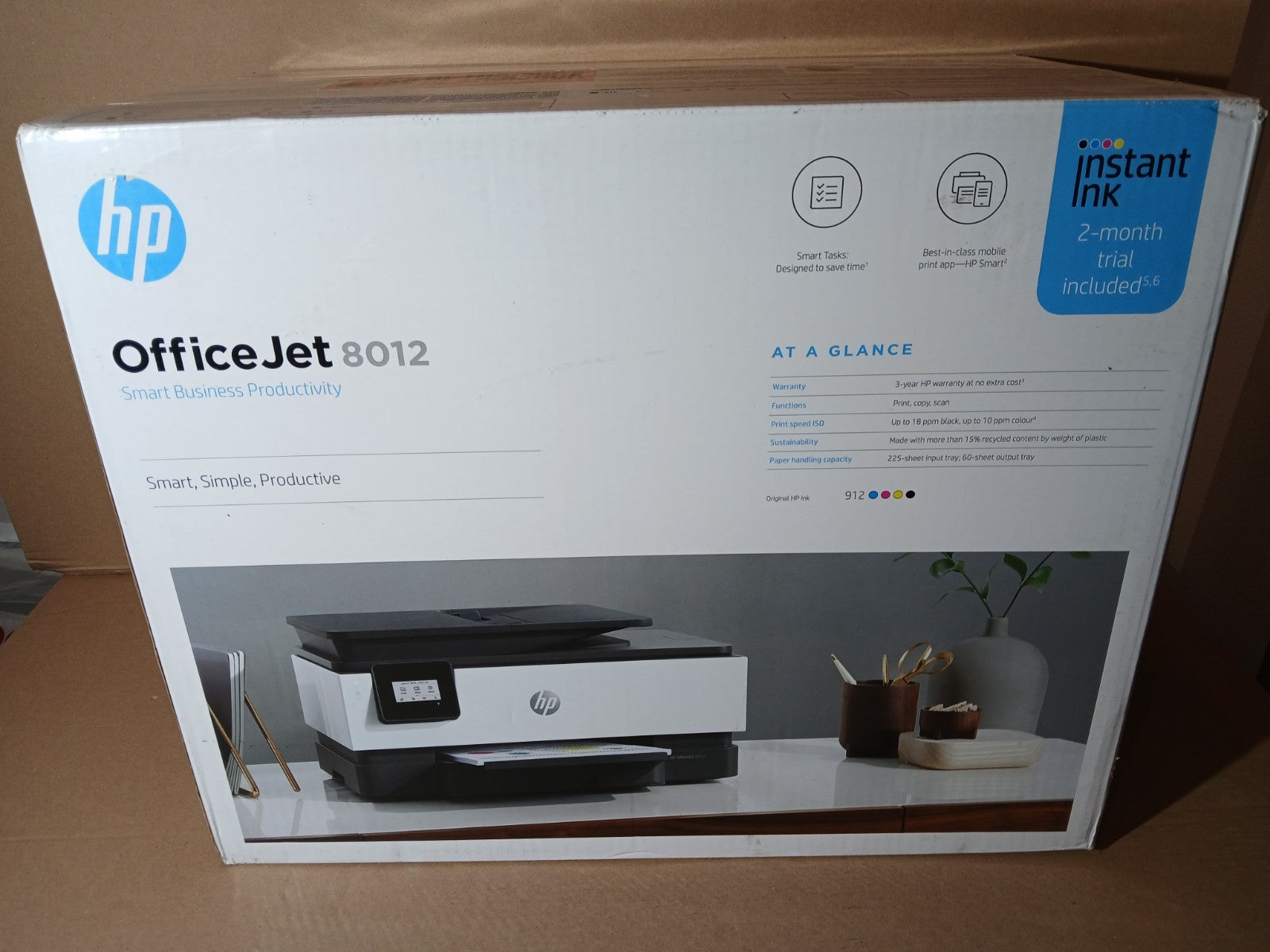 HP OfficeJet 8012 Tintenstrahldrucker Kopie Scan Duplex ADF Wifi HPePrint Win 11