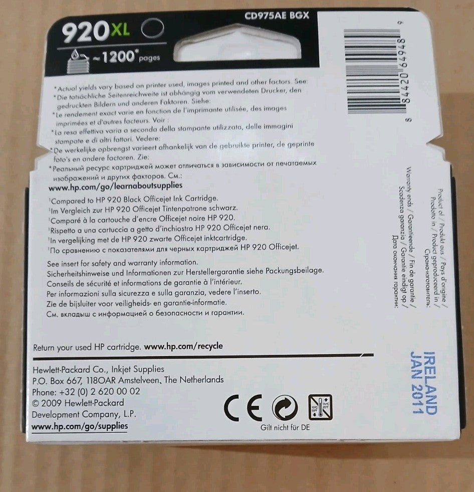 Original HP Tintenpatrone 920XL Multipack für Office Jet 6000 6500 7000 7500 NEU