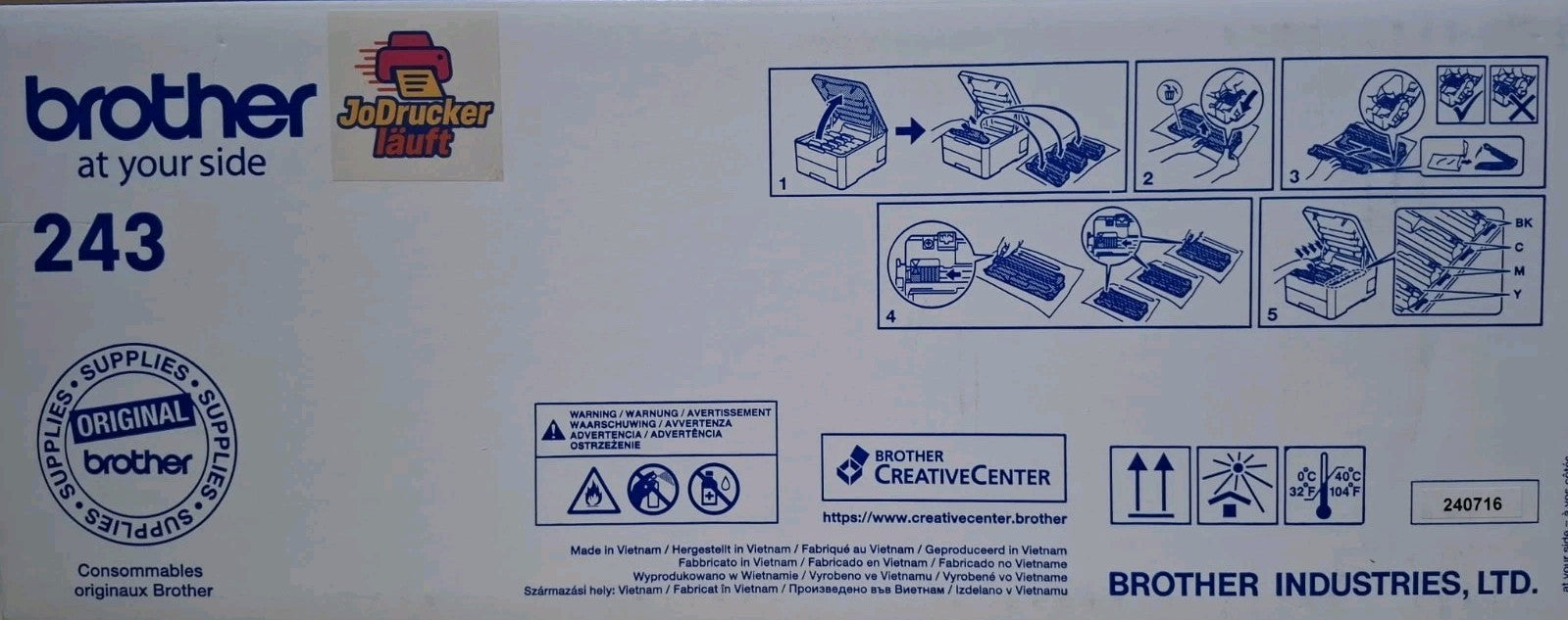 Original Brother TN-243 Toner Schwarz DCP-L 3500Series DCP-L3510CDW DCP-L3517CDW