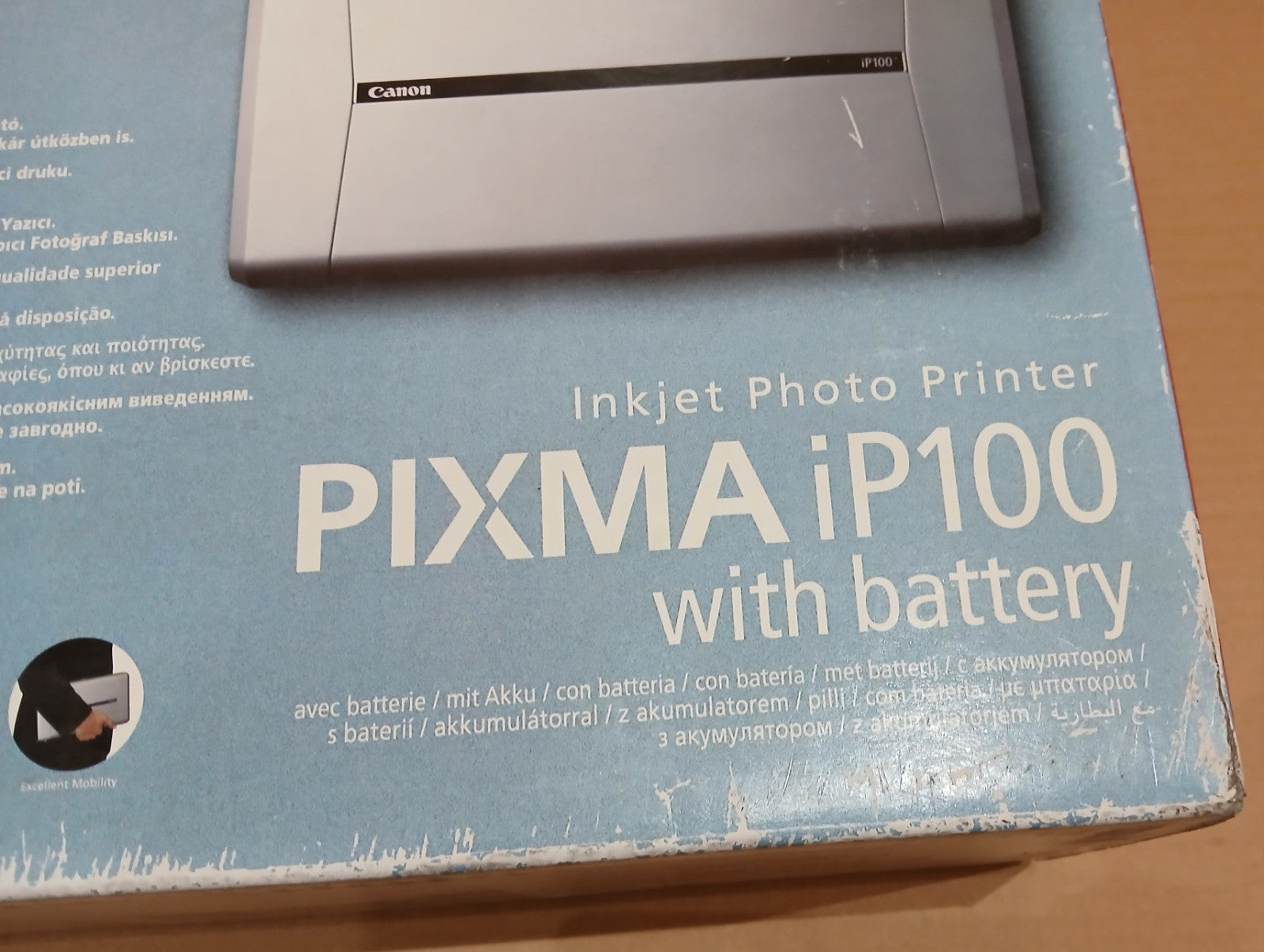 Canon PIXMA iP100 Tintenstrahldrucker Fotodrucker Unbenutzt USB NEU ! D. Läuft !