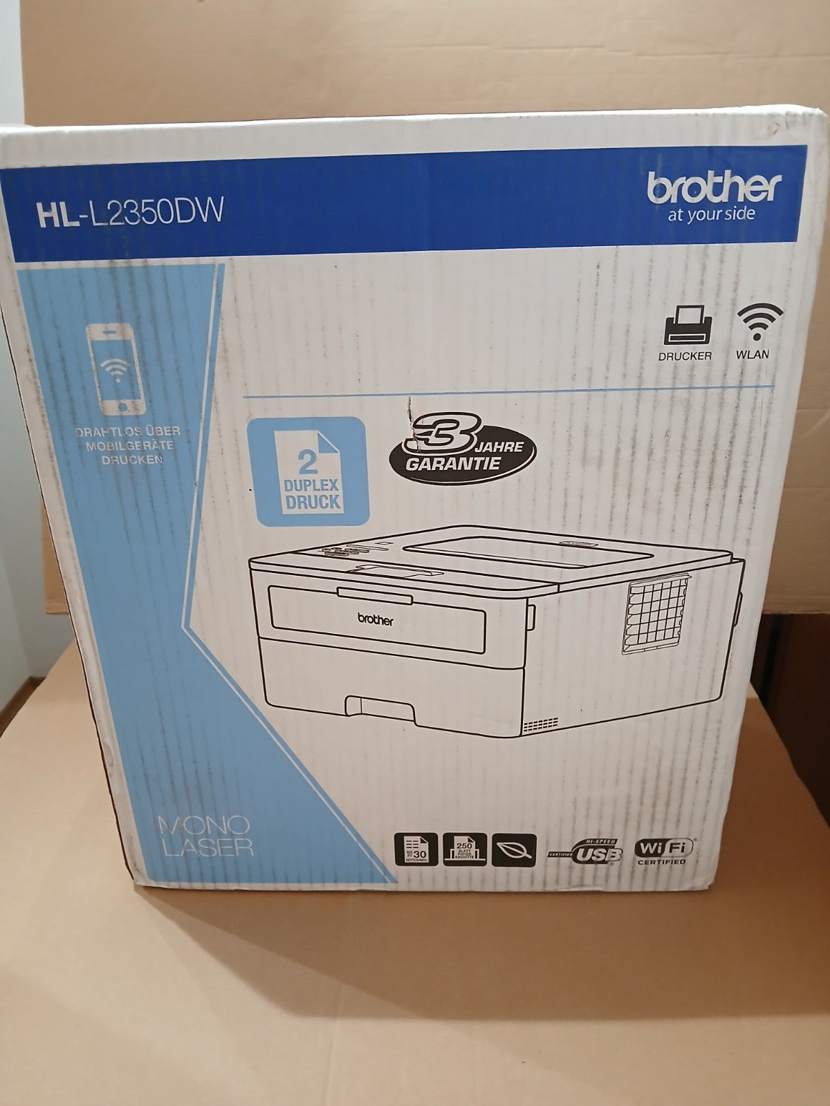 Brother HL-L2350DW S / W Laserdrucker Duplex Wi-Fi USB 2.0 Wlan Airprint Win 11