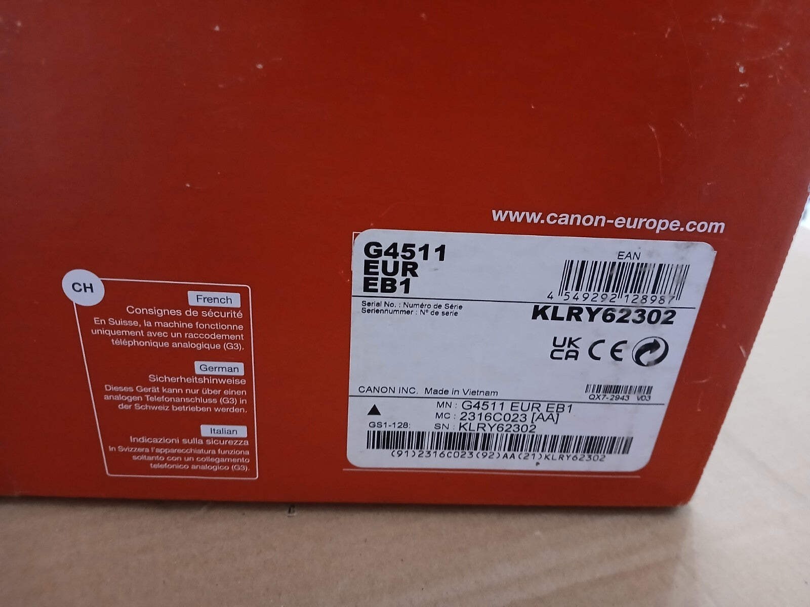 Canon PIXMA G4511 4-in-1 Multifunktionsdrucker Netzwerk ADF WLAN Airprint Win 11