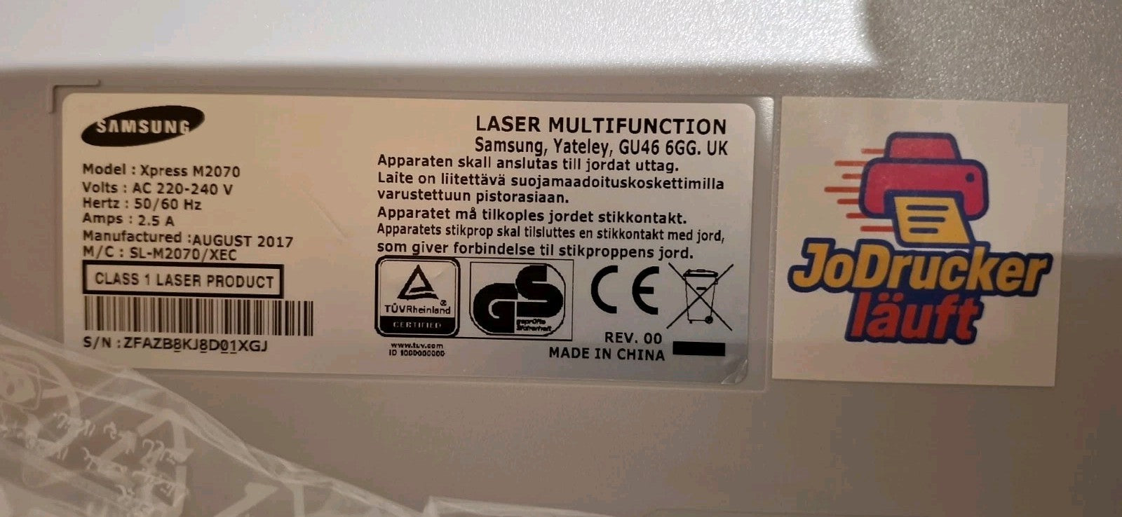 Samsung Xpress M2070 SW Laser Druck Scan Kopie USB 2.0 Windows 10 Home Office