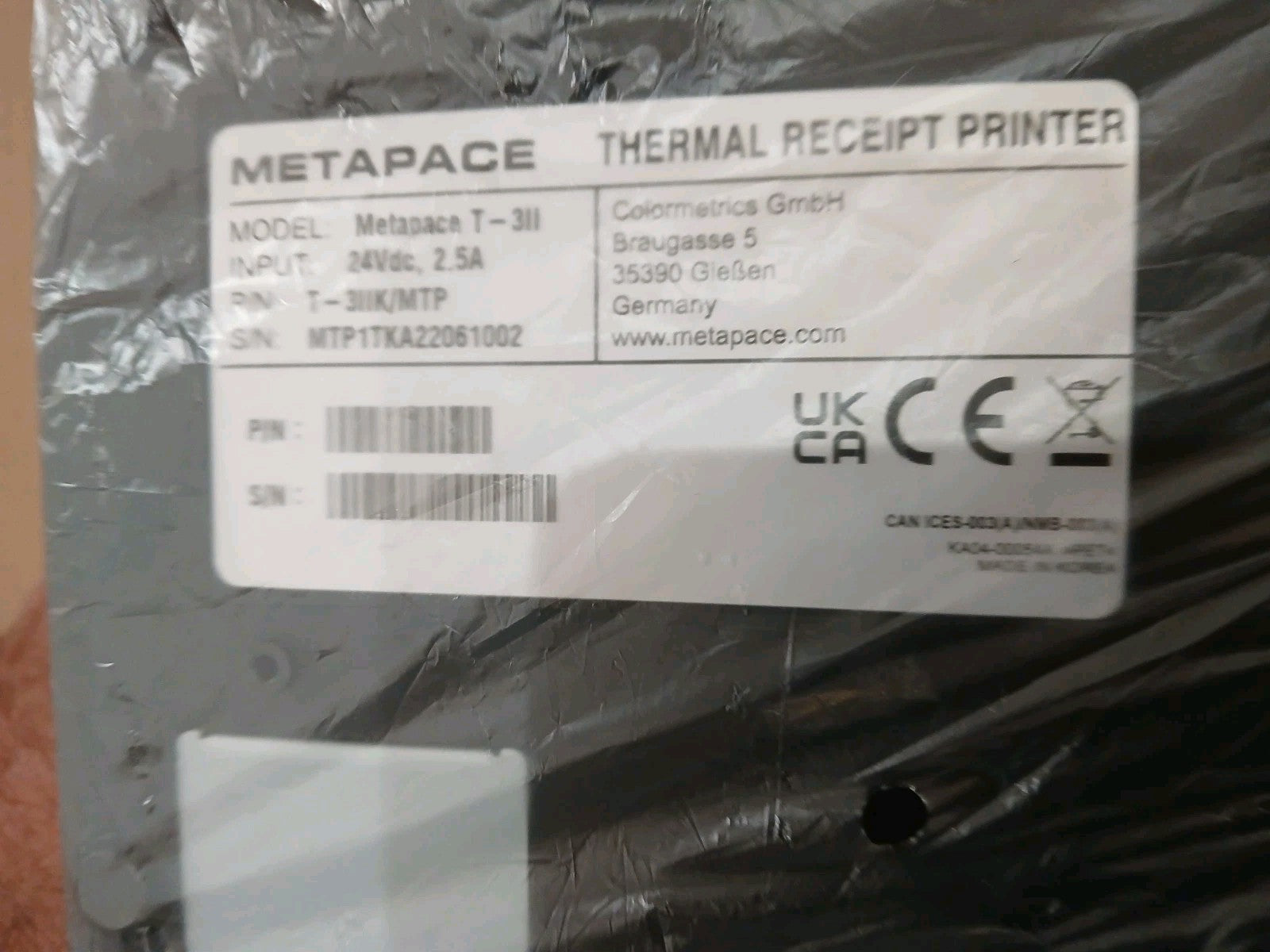 Metapace T-3 II Thermodirekt Kassenbondrucker POS USB Beleg Gastro Einzelhandel