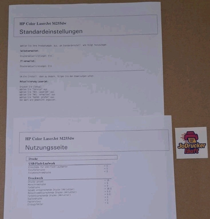 HP Color Laser Jet Pro M255dw Farblaserdrucker Duplex Wlan Airprint Win 11