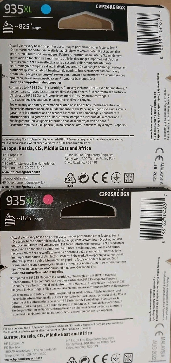 Original HP 4er Set 934XL 935XL Multipack Tintenpatronen Office Jet/Pro X4E14AE