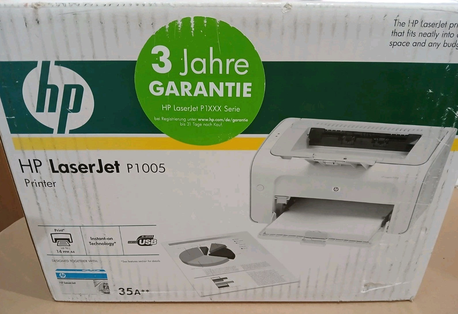 HP Laser Jet P1005 S/W Laserdrucker kompakt zuverlässig günstig A4 USB XP Win 11