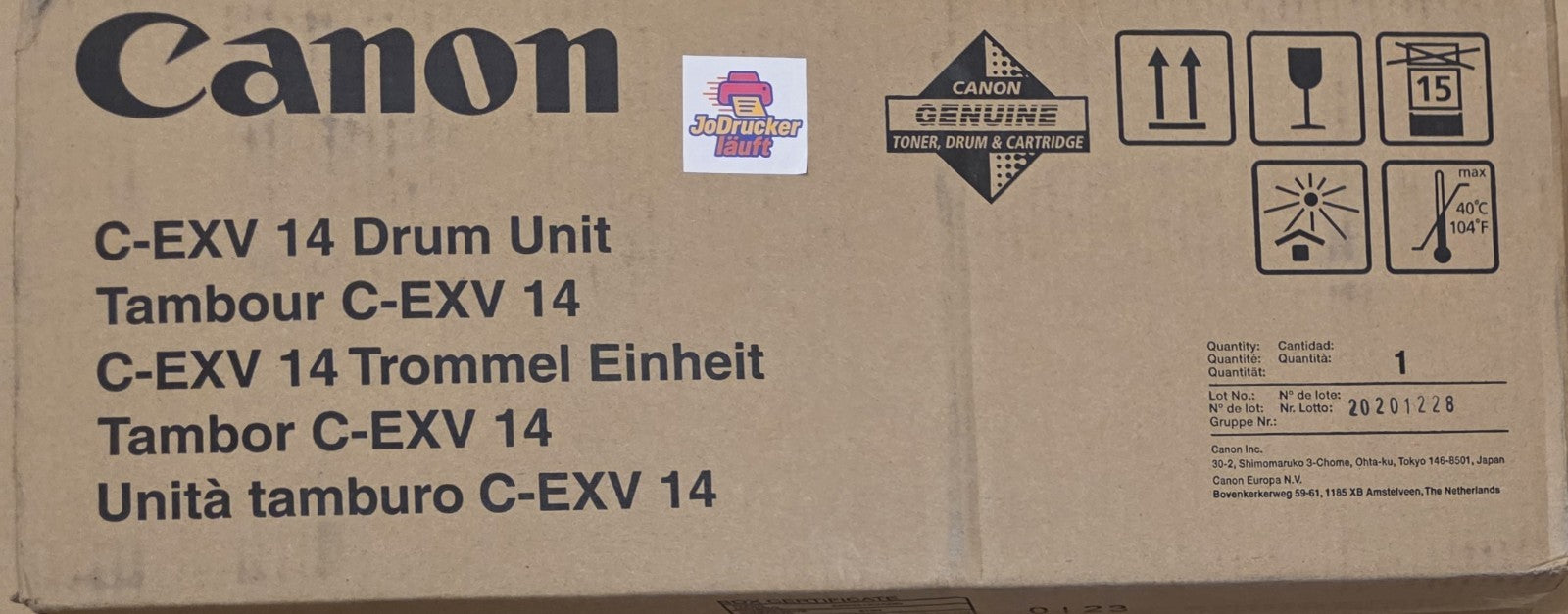 Original Canon C-EXV14 Trommel 0385B002 für  imageRunner 2016/2020/2318/2320 Neu