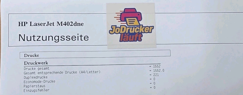 HP LaserJet Pro M402dne S/W Laserdrucker Duplex USB 2.0 Netzwerk LAN Windows 11