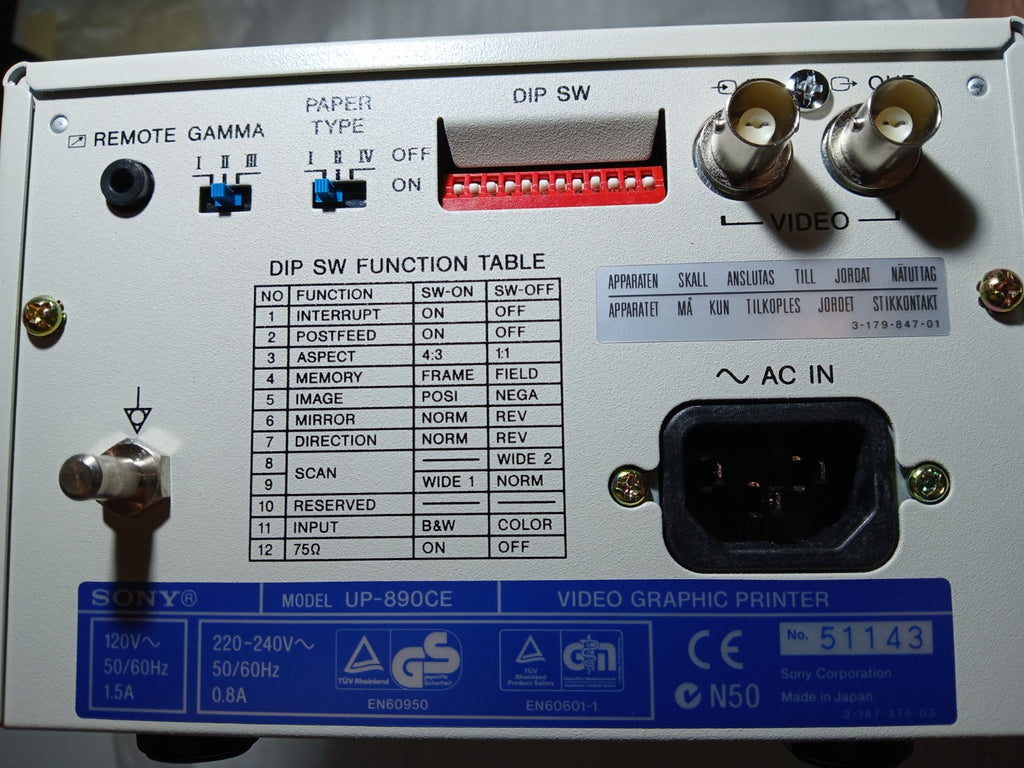 Sony UP-890CE Thermosublimationsdrucker Ultraschall Drucker Medizin PAL/NTSC BNC