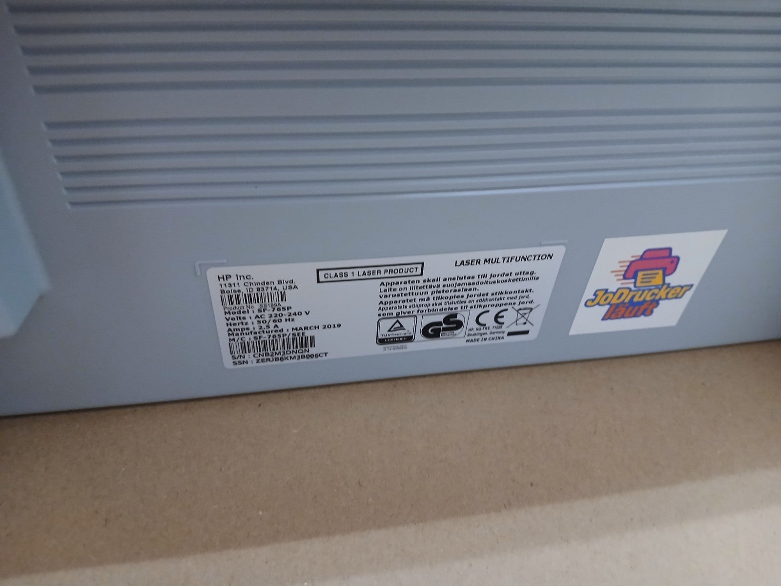 Samsung XPress SF-765P Multifunktionsdrucker Kopie Fax Scan ADF Scan to PC A4 A5