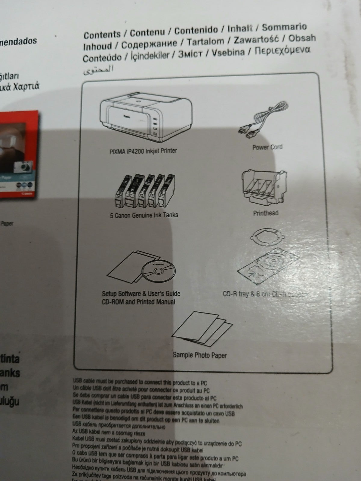 Canon Pixma iP4200 Tintenstrahl Foto & CD  & DVD Drucker Wie Neu !  XP ! USB !