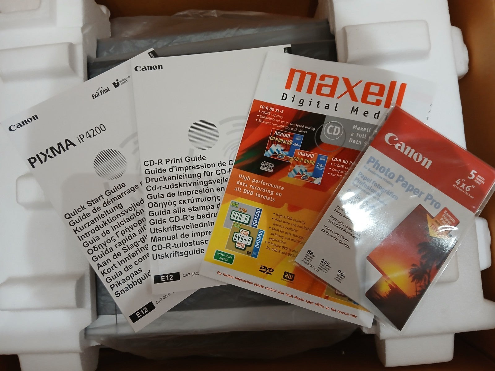Canon Pixma iP4200 Tintenstrahl Foto & CD  & DVD Drucker Wie Neu !  XP ! USB !