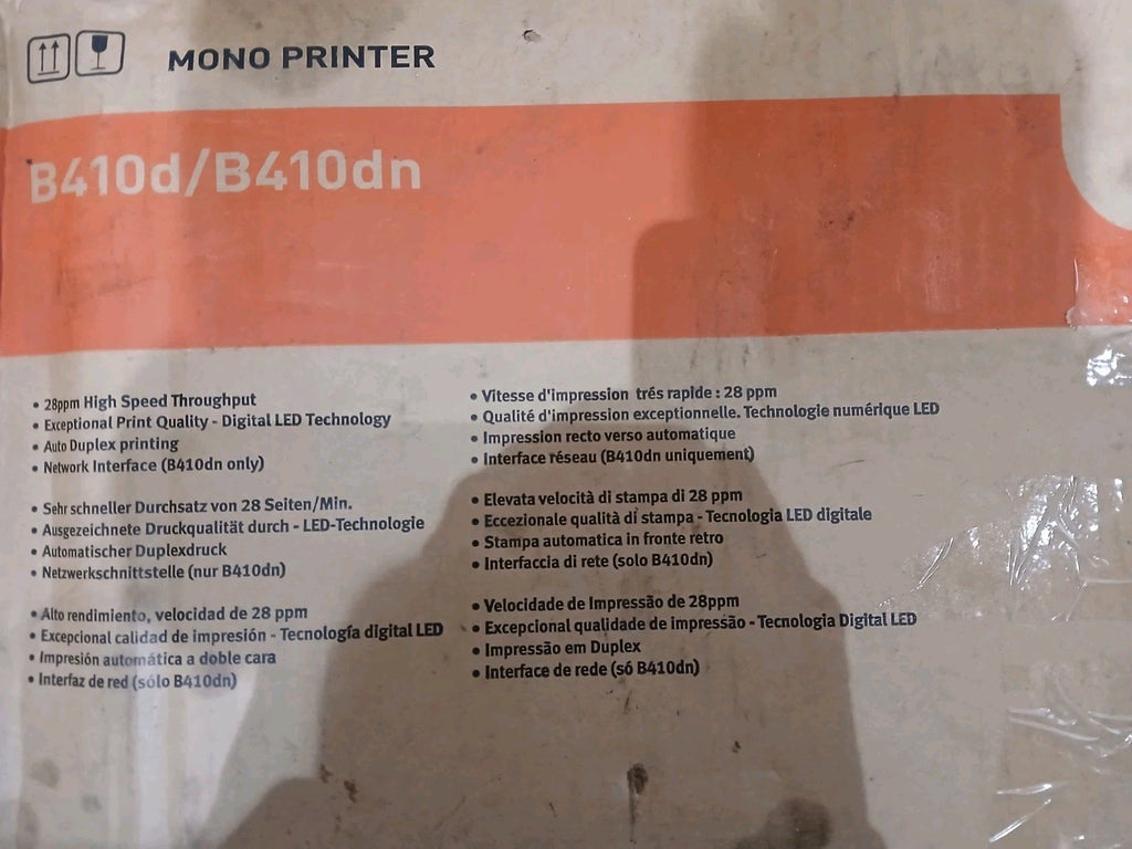 Oki B410d S/W Laserdrucker Duplex USB 2.0 A4 A5 A6 Windows 11 bis Mac Os 15