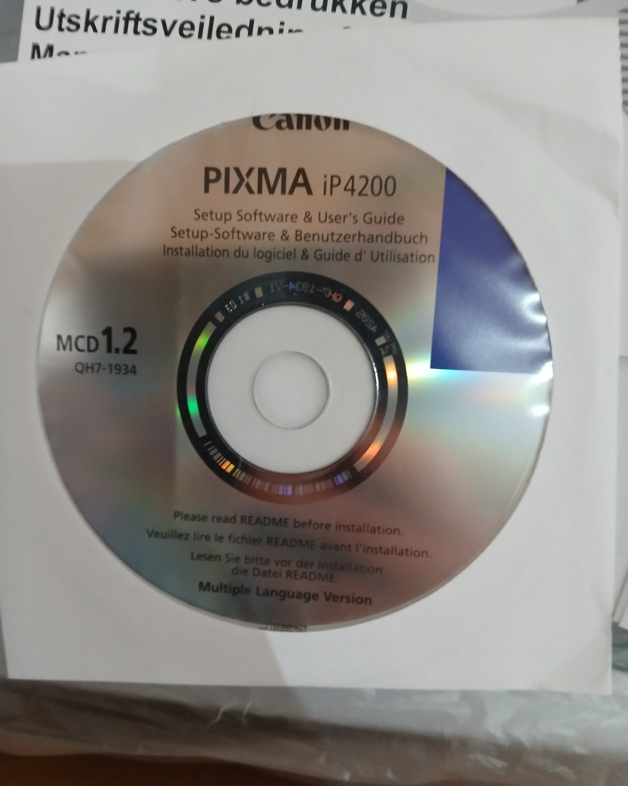 Canon Pixma iP4200 Tintenstrahl Foto & CD  & DVD Drucker Wie Neu !  XP ! USB !