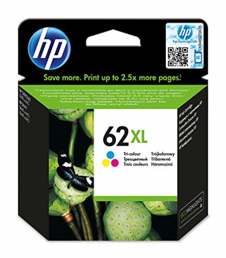 2 Original HP Tinten 62XL Black C2P05AE Color C2P07AE 2023/24 für HP ENVY 5540..